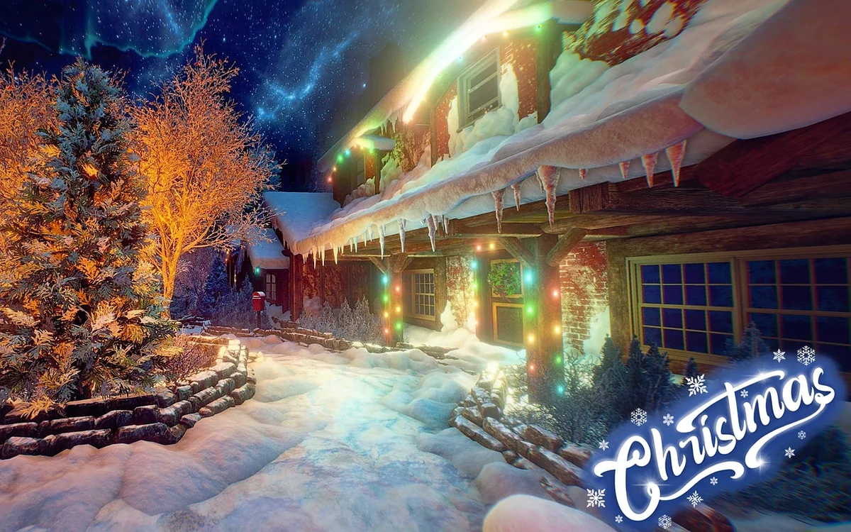 Christmas cooperative VR escape-room scene 4
