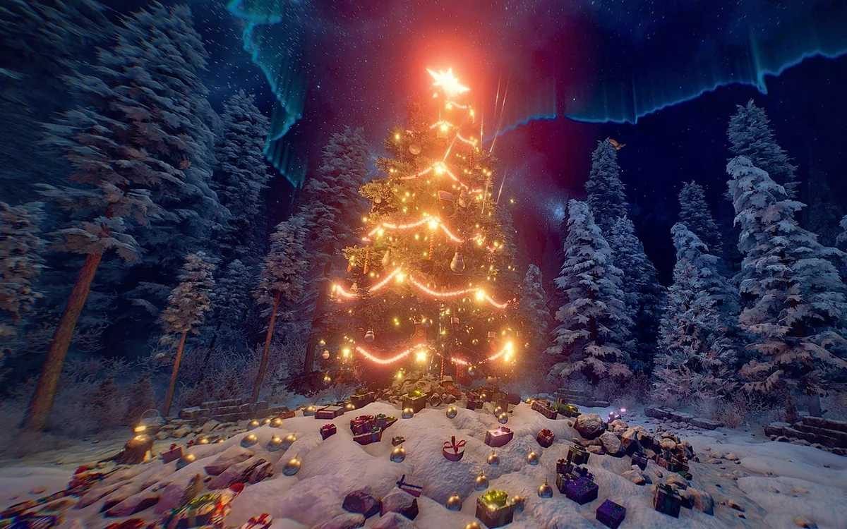 Christmas cooperative VR escape-room scene 8