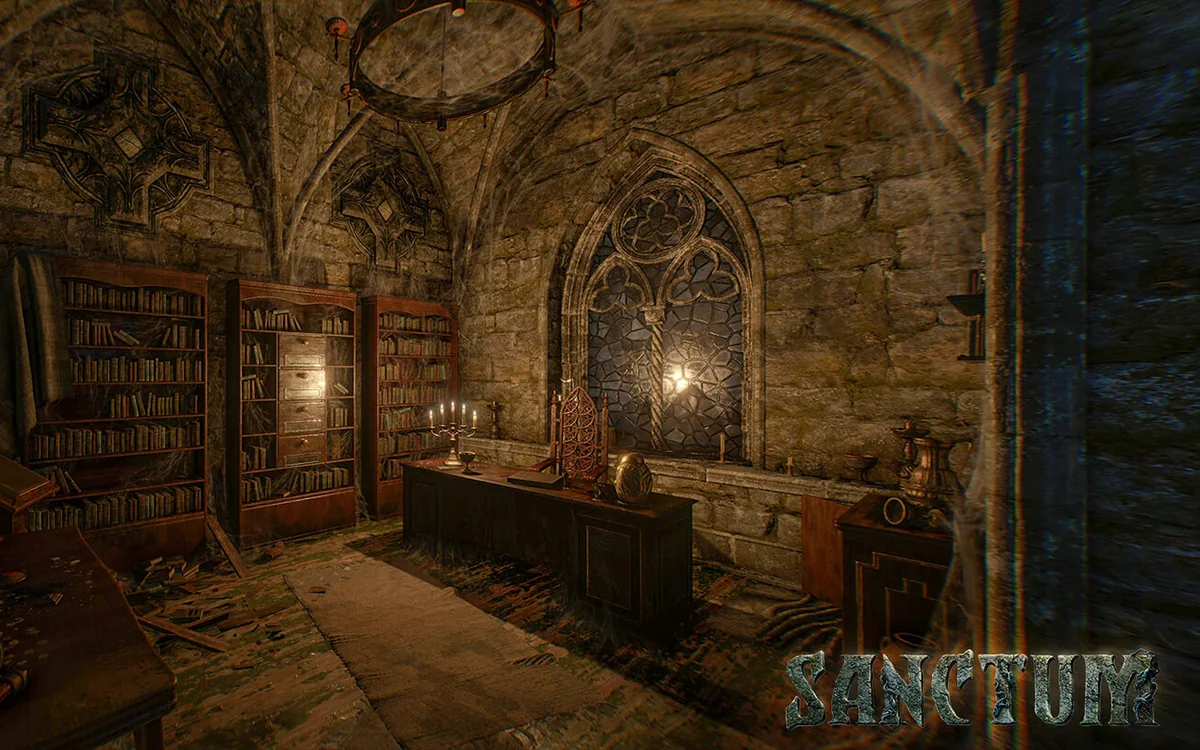 Sanctum cooperative VR escape-room scene 7